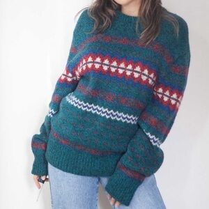 Vintage  Royal North Mills Outfitters Multi Fair Isle Wool Pullover Sweater M